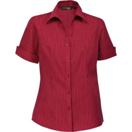 Ladies Quest Short Sleeve Blouse RedWhite